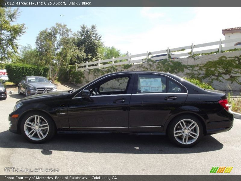 Black / Black 2012 Mercedes-Benz C 250 Sport