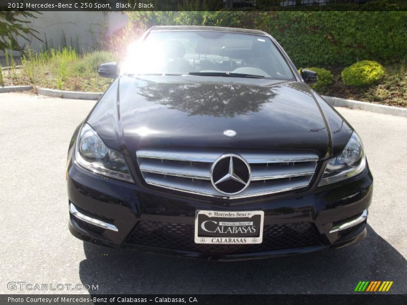 Black / Black 2012 Mercedes-Benz C 250 Sport