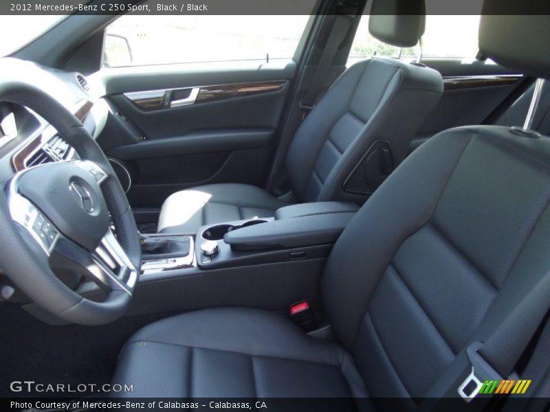 Black / Black 2012 Mercedes-Benz C 250 Sport
