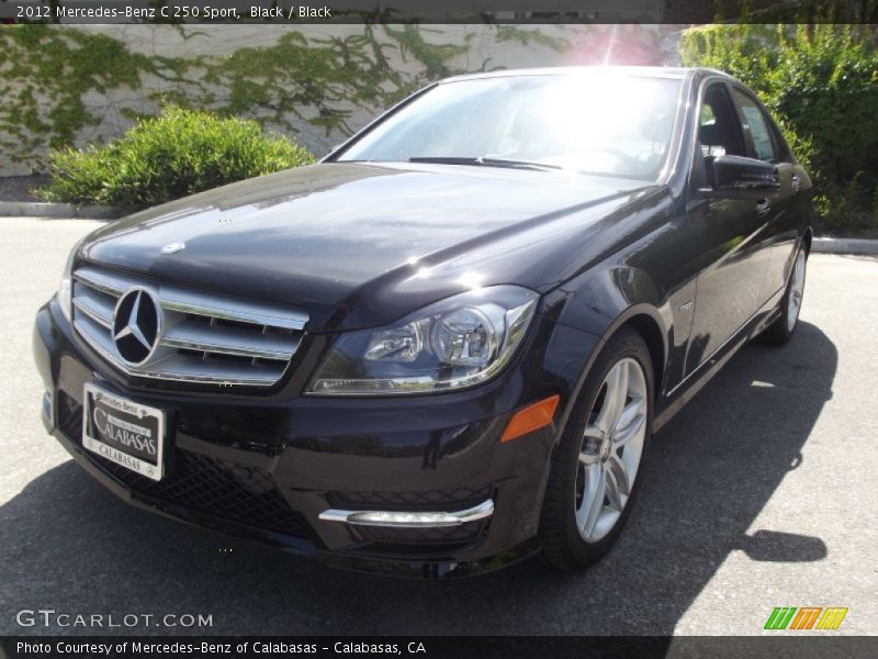 Black / Black 2012 Mercedes-Benz C 250 Sport