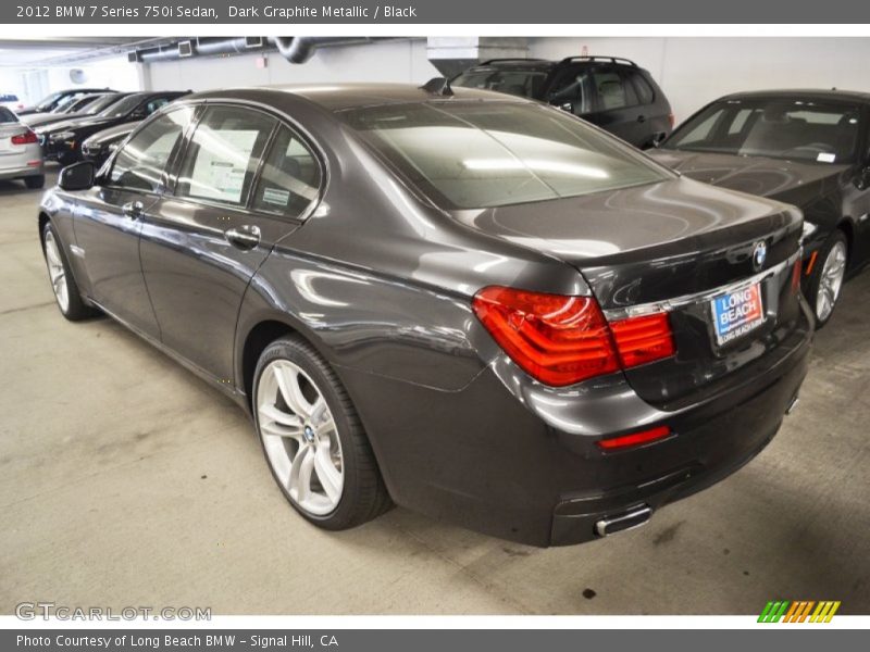 Dark Graphite Metallic / Black 2012 BMW 7 Series 750i Sedan