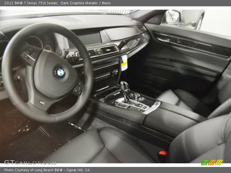 Dark Graphite Metallic / Black 2012 BMW 7 Series 750i Sedan
