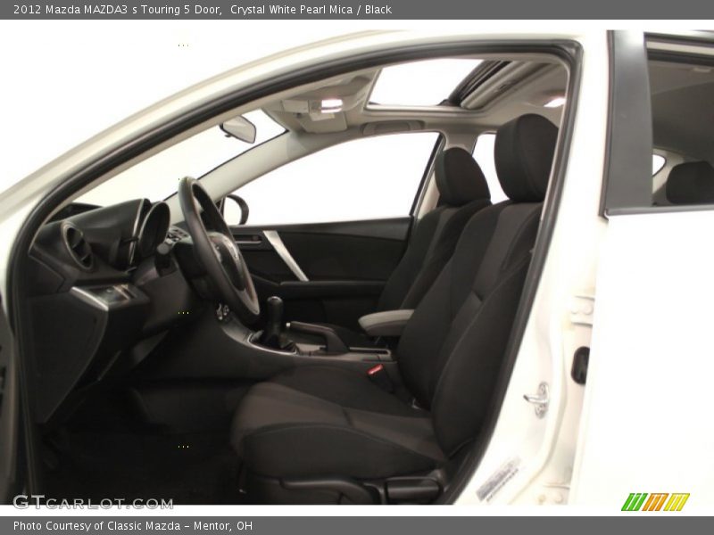 Crystal White Pearl Mica / Black 2012 Mazda MAZDA3 s Touring 5 Door