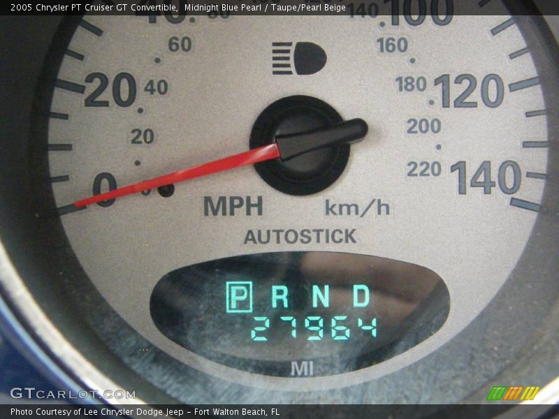 Midnight Blue Pearl / Taupe/Pearl Beige 2005 Chrysler PT Cruiser GT Convertible