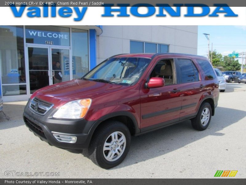 Chianti Red Pearl / Saddle 2004 Honda CR-V EX 4WD