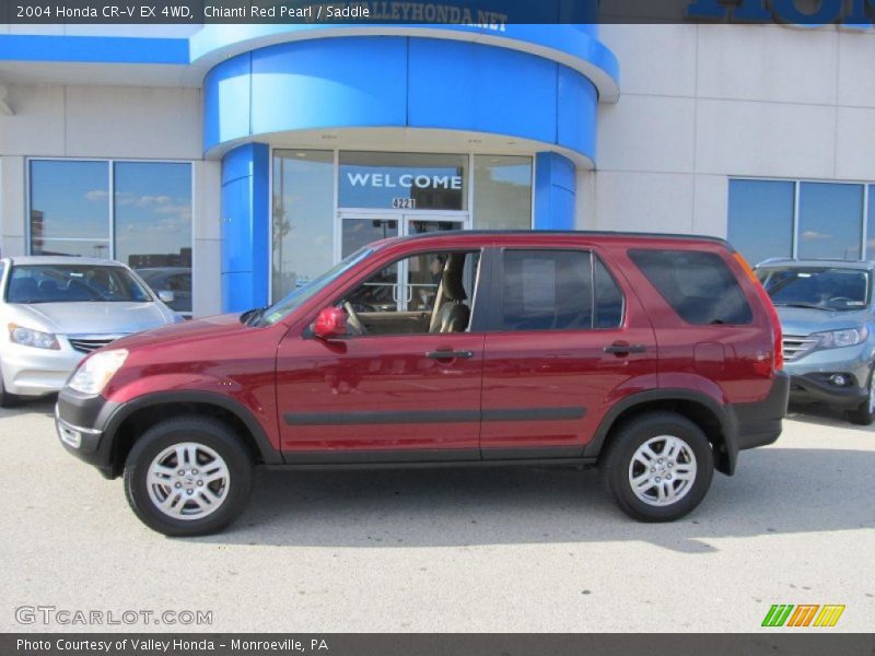 Chianti Red Pearl / Saddle 2004 Honda CR-V EX 4WD