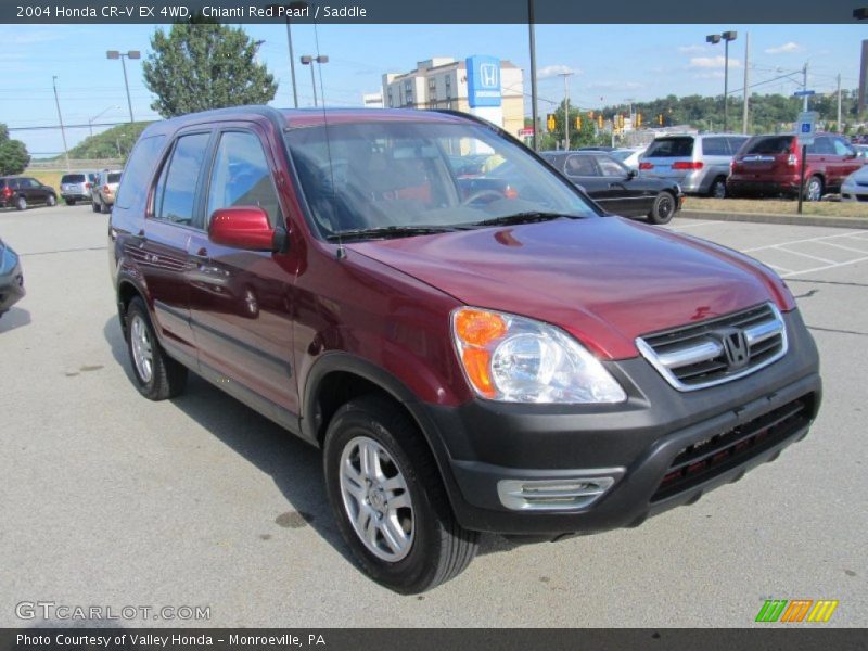 Chianti Red Pearl / Saddle 2004 Honda CR-V EX 4WD