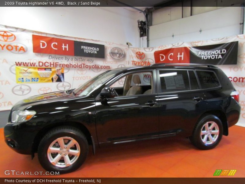 Black / Sand Beige 2009 Toyota Highlander V6 4WD