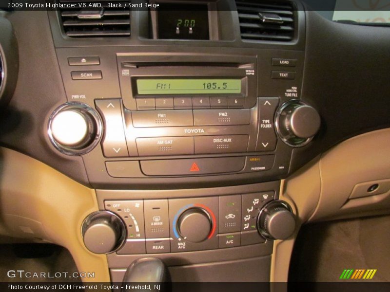 Black / Sand Beige 2009 Toyota Highlander V6 4WD