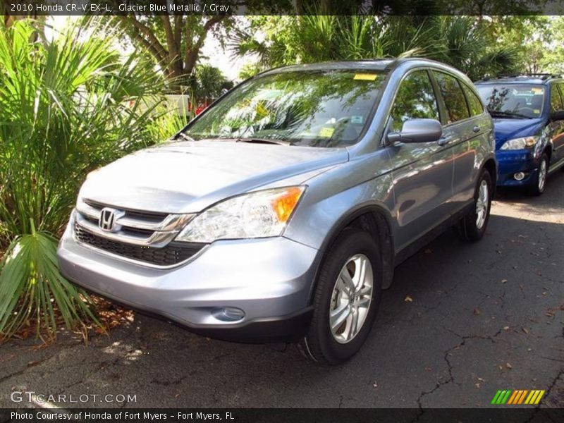 Glacier Blue Metallic / Gray 2010 Honda CR-V EX-L