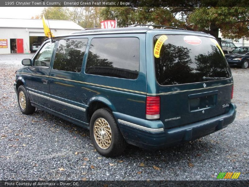 Emerald Green Pearl Metallic / Beige 1995 Chrysler Town & Country