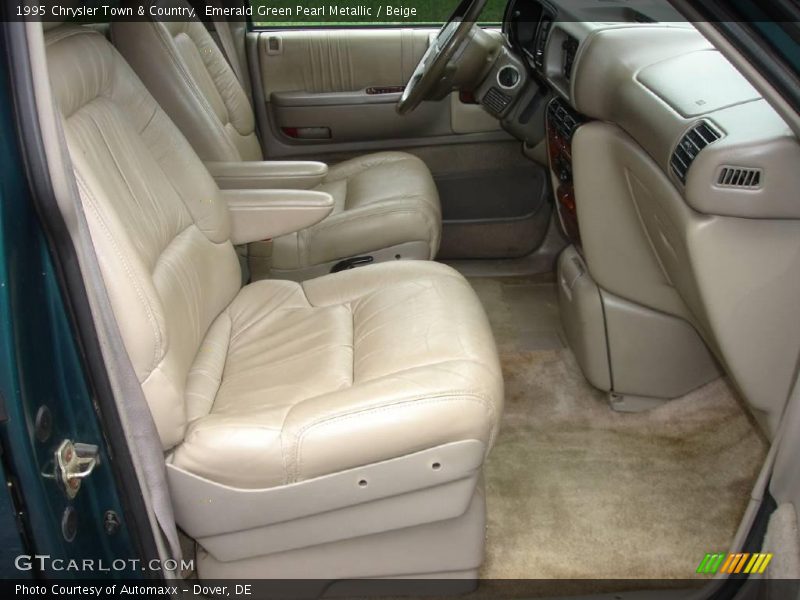 Emerald Green Pearl Metallic / Beige 1995 Chrysler Town & Country