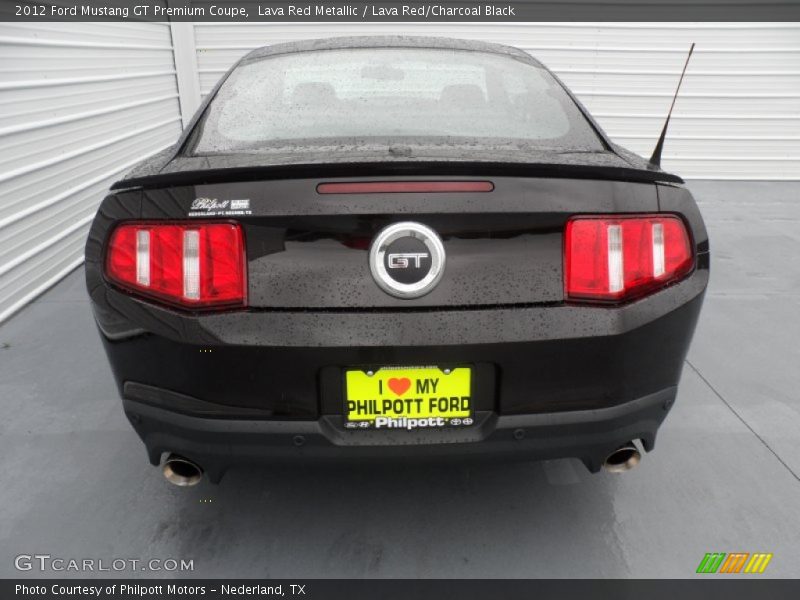 Lava Red Metallic / Lava Red/Charcoal Black 2012 Ford Mustang GT Premium Coupe