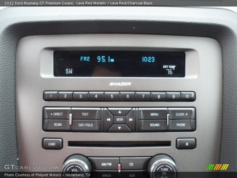 Audio System of 2012 Mustang GT Premium Coupe