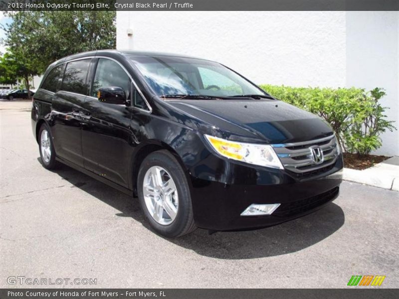 Crystal Black Pearl / Truffle 2012 Honda Odyssey Touring Elite