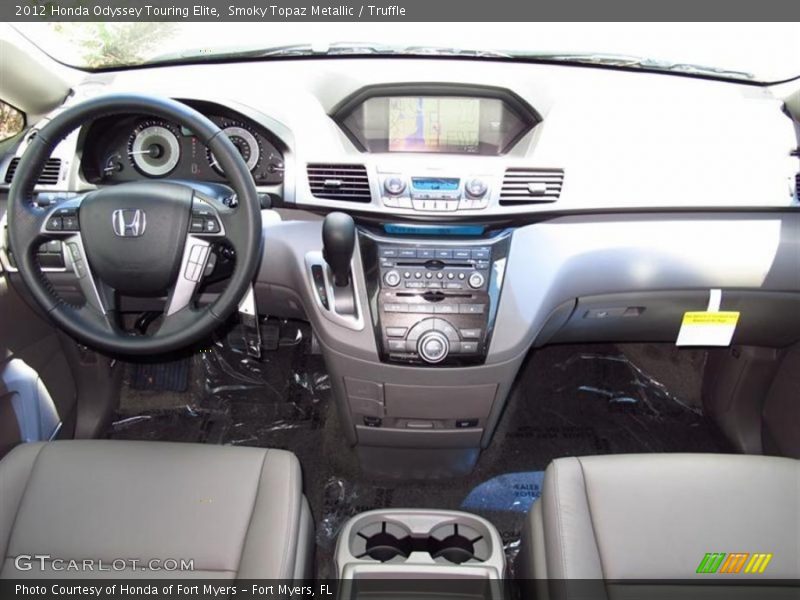 Smoky Topaz Metallic / Truffle 2012 Honda Odyssey Touring Elite