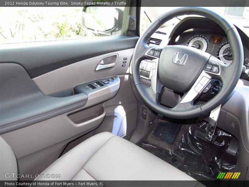 Smoky Topaz Metallic / Truffle 2012 Honda Odyssey Touring Elite