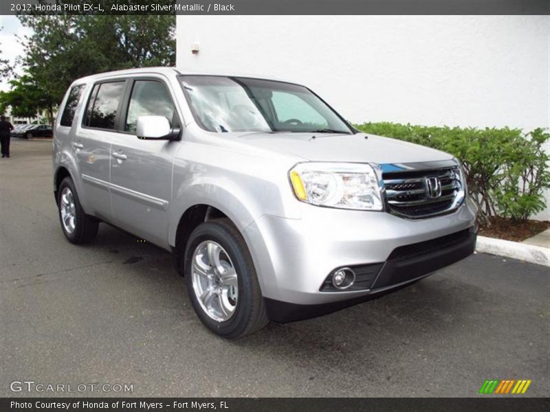 Alabaster Silver Metallic / Black 2012 Honda Pilot EX-L