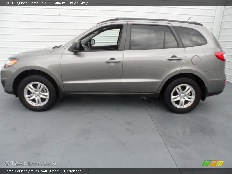 Mineral Gray / Gray 2011 Hyundai Santa Fe GLS