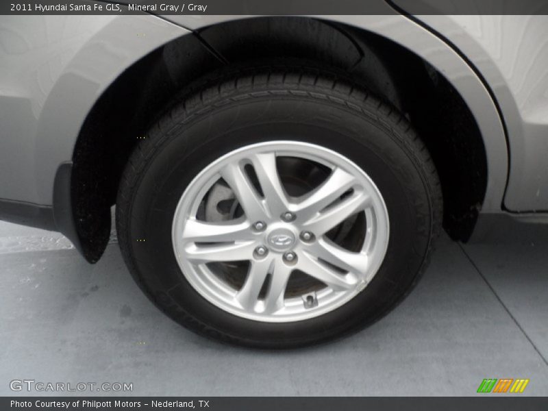 Mineral Gray / Gray 2011 Hyundai Santa Fe GLS