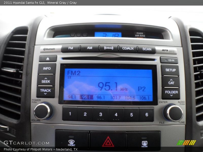 Mineral Gray / Gray 2011 Hyundai Santa Fe GLS