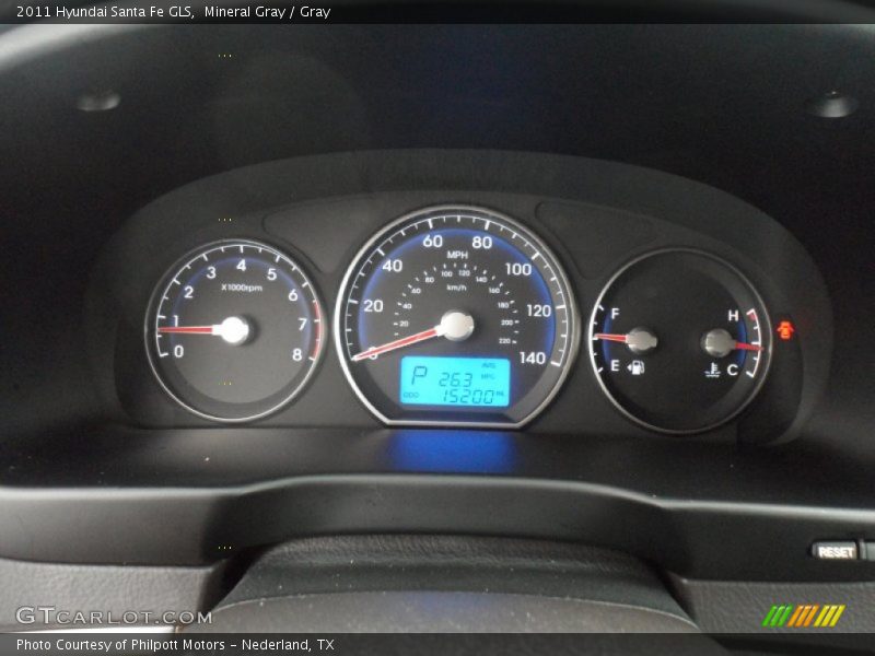 Mineral Gray / Gray 2011 Hyundai Santa Fe GLS