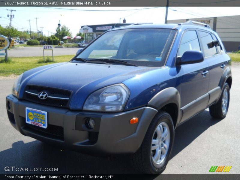 Nautical Blue Metallic / Beige 2007 Hyundai Tucson SE 4WD