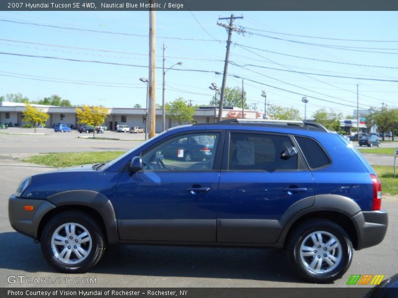 Nautical Blue Metallic / Beige 2007 Hyundai Tucson SE 4WD