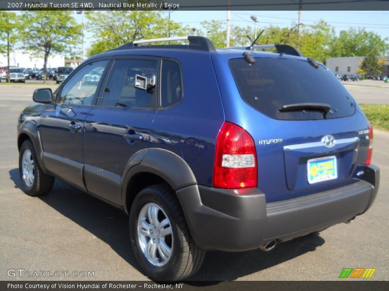 Nautical Blue Metallic / Beige 2007 Hyundai Tucson SE 4WD
