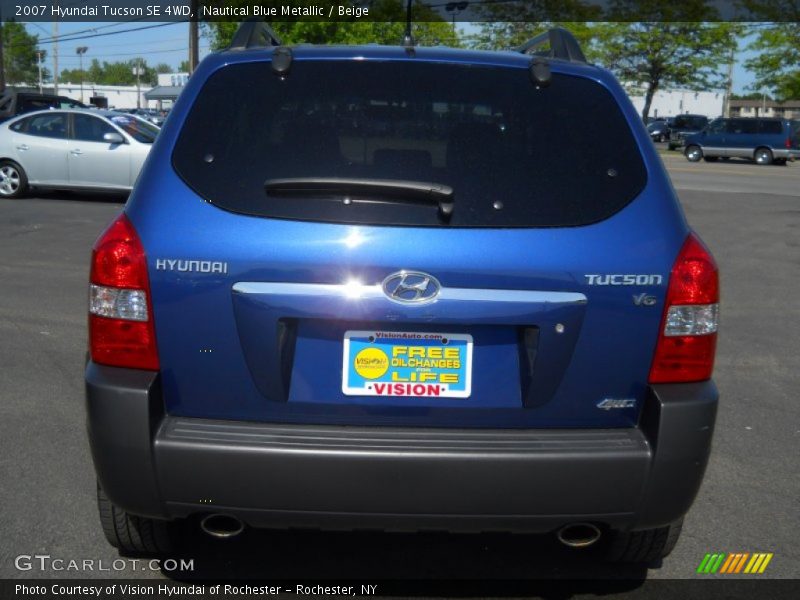 Nautical Blue Metallic / Beige 2007 Hyundai Tucson SE 4WD