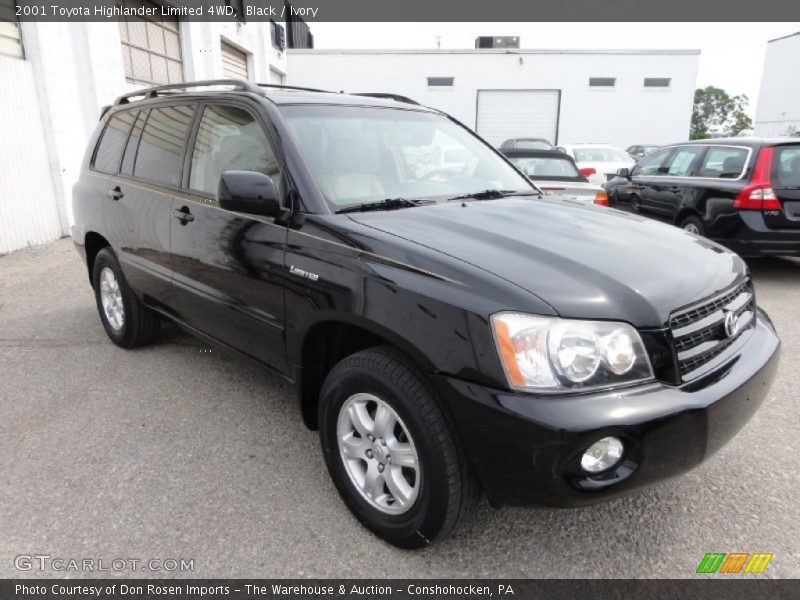 Black / Ivory 2001 Toyota Highlander Limited 4WD
