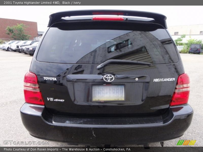 Black / Ivory 2001 Toyota Highlander Limited 4WD