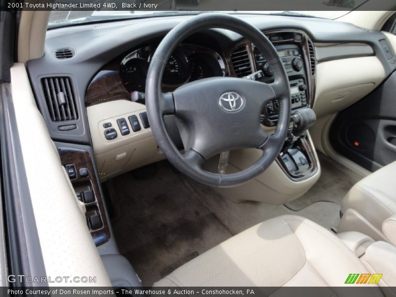 Black / Ivory 2001 Toyota Highlander Limited 4WD