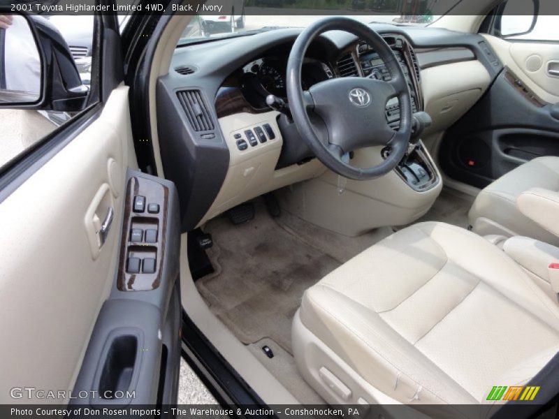 Black / Ivory 2001 Toyota Highlander Limited 4WD