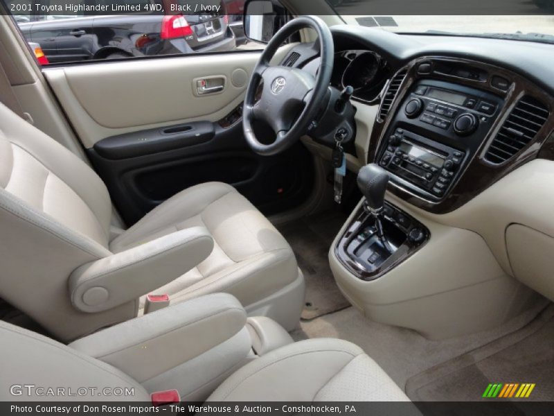 Black / Ivory 2001 Toyota Highlander Limited 4WD