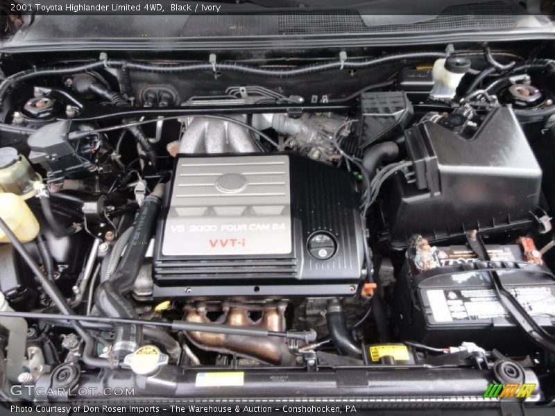 Black / Ivory 2001 Toyota Highlander Limited 4WD