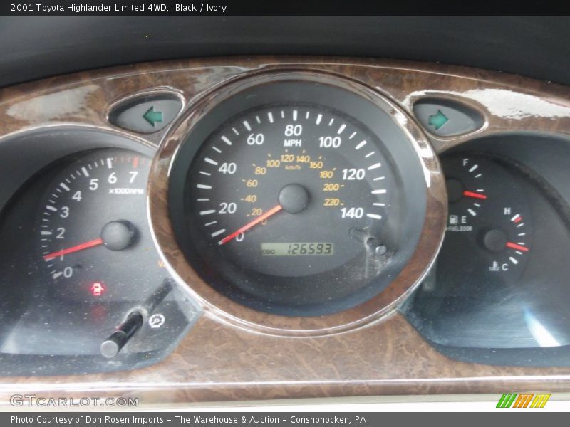 Black / Ivory 2001 Toyota Highlander Limited 4WD
