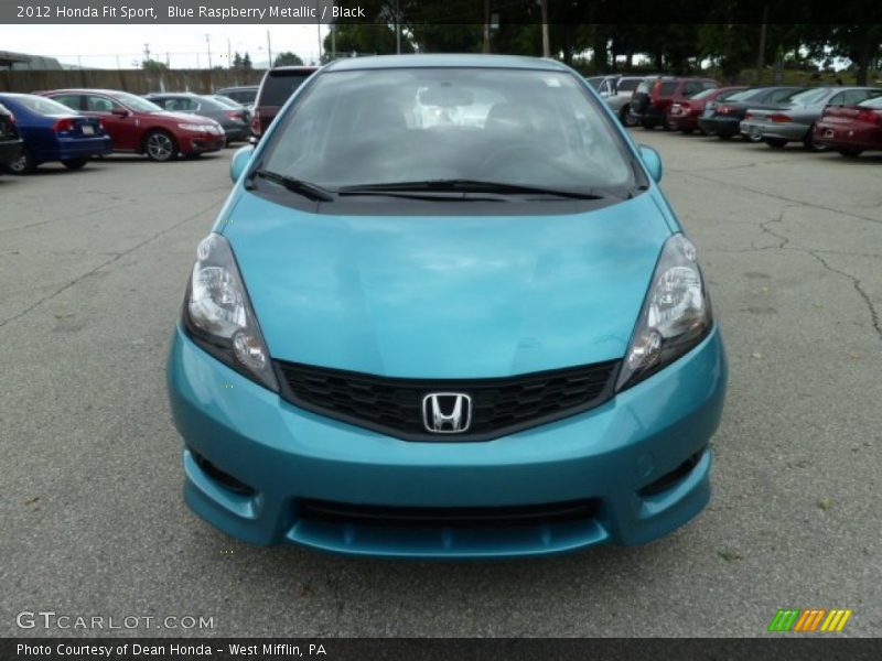 Blue Raspberry Metallic / Black 2012 Honda Fit Sport