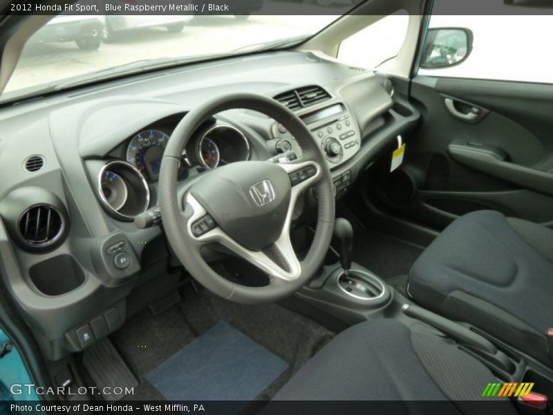 Blue Raspberry Metallic / Black 2012 Honda Fit Sport