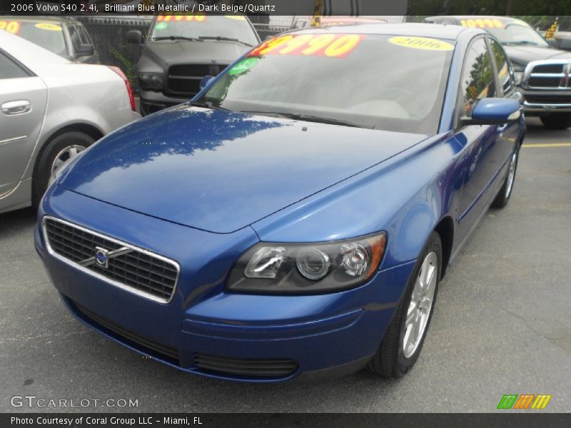 Brilliant Blue Metallic / Dark Beige/Quartz 2006 Volvo S40 2.4i