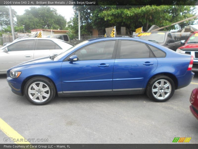 Brilliant Blue Metallic / Dark Beige/Quartz 2006 Volvo S40 2.4i