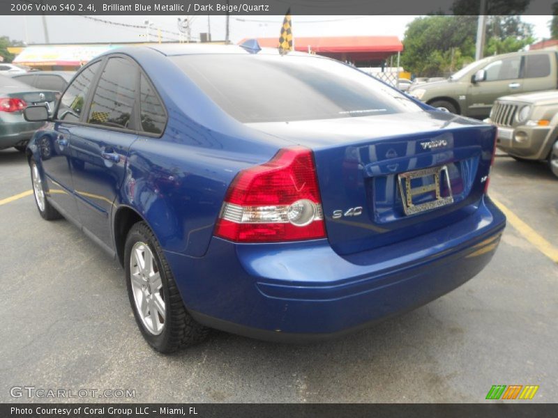Brilliant Blue Metallic / Dark Beige/Quartz 2006 Volvo S40 2.4i
