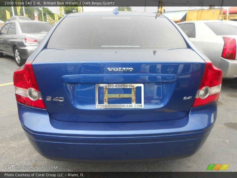 Brilliant Blue Metallic / Dark Beige/Quartz 2006 Volvo S40 2.4i