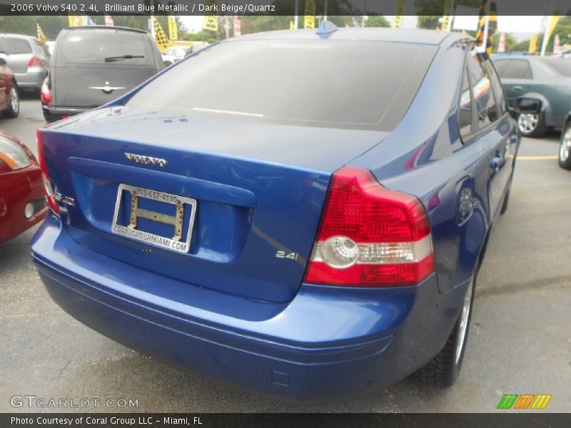 Brilliant Blue Metallic / Dark Beige/Quartz 2006 Volvo S40 2.4i