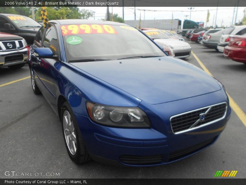 Brilliant Blue Metallic / Dark Beige/Quartz 2006 Volvo S40 2.4i