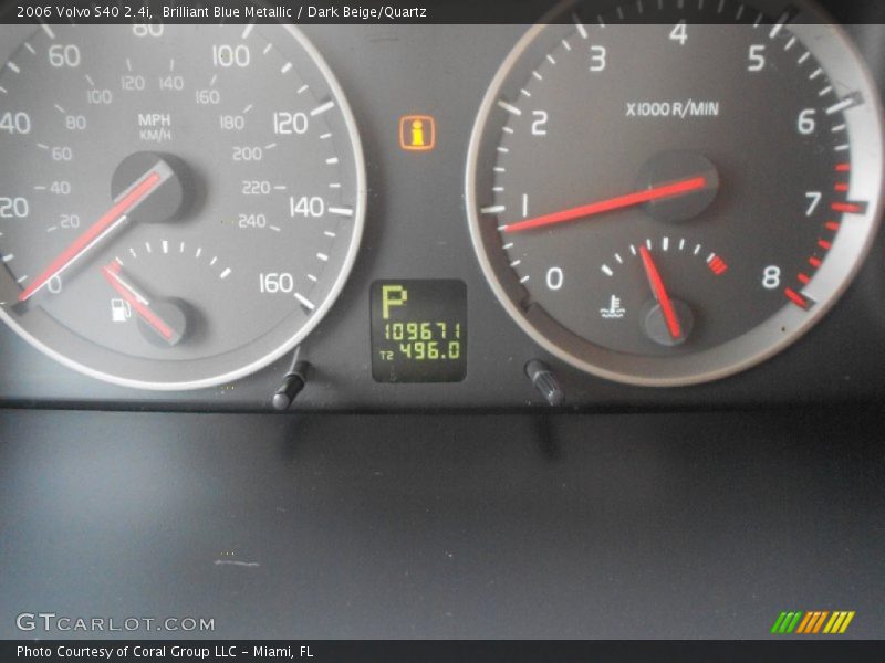 Brilliant Blue Metallic / Dark Beige/Quartz 2006 Volvo S40 2.4i