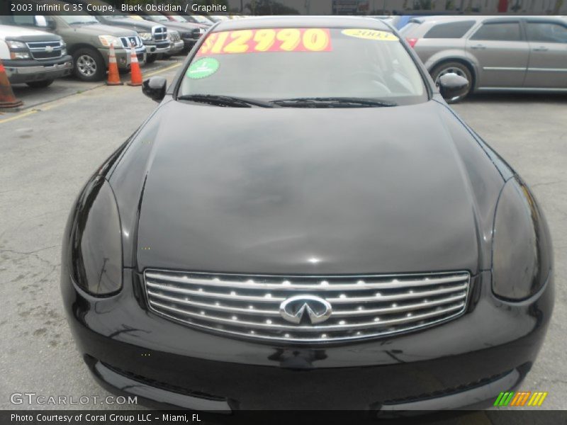 Black Obsidian / Graphite 2003 Infiniti G 35 Coupe