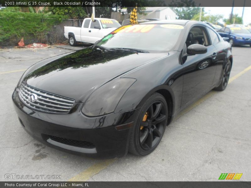 Black Obsidian / Graphite 2003 Infiniti G 35 Coupe