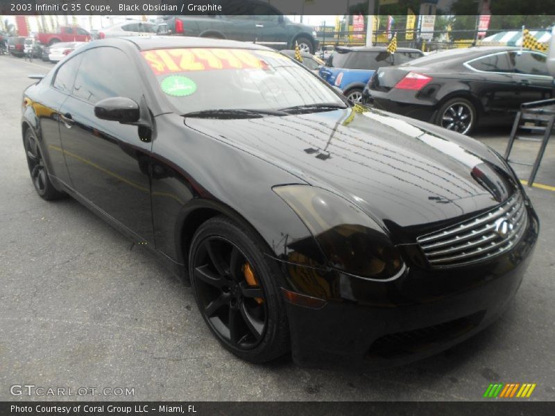 Black Obsidian / Graphite 2003 Infiniti G 35 Coupe