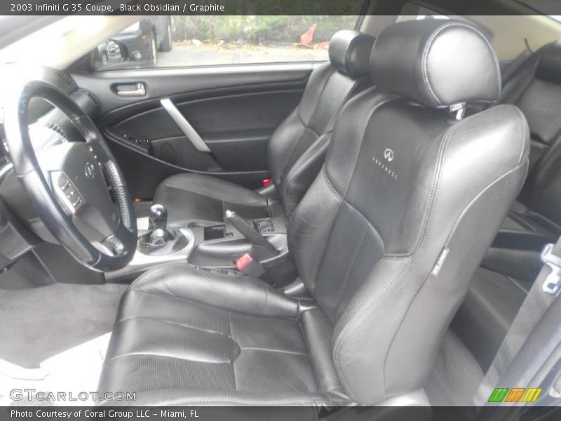 Black Obsidian / Graphite 2003 Infiniti G 35 Coupe